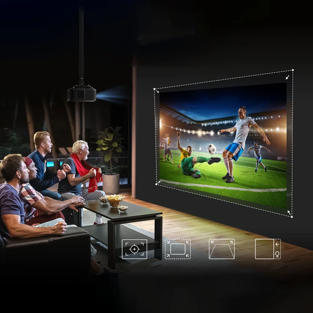 Projektorius Yaber K3 Pro LCD Full HD su JBL kolonėlėmis ir žemų dažnių kolonėle, juodas
