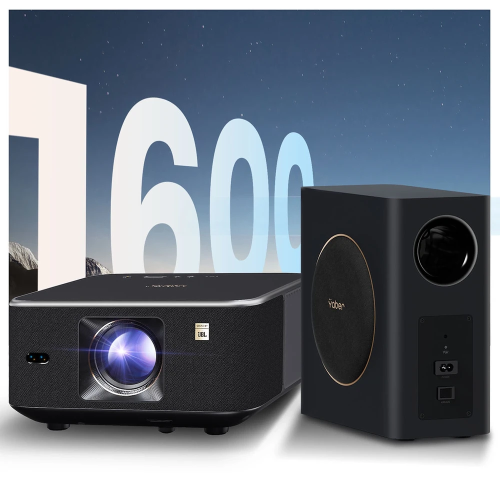 Projektorius Yaber K3 Pro LCD Full HD su JBL kolonėlėmis ir žemų dažnių kolonėle, juodas