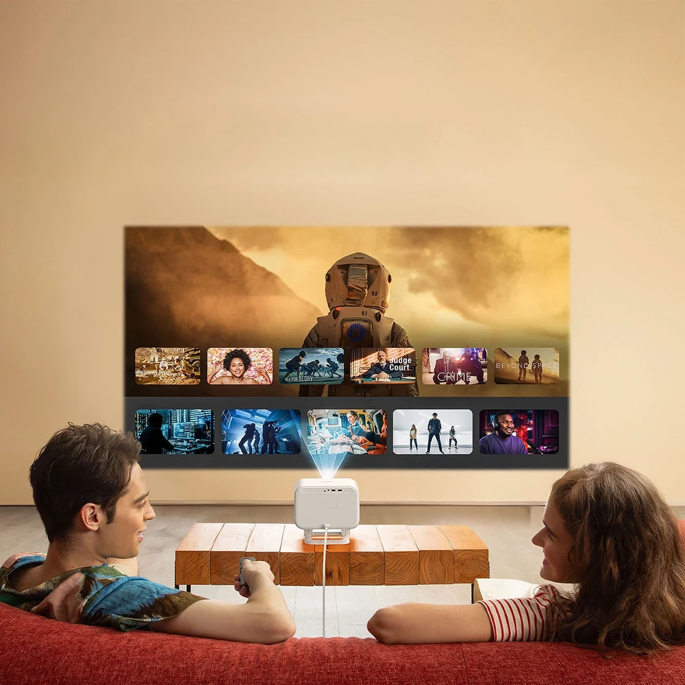 Yaber L2 Plus LCD FullHD 1080p Multimedia Projektorius su JBL kolonėlėmis – gelsvas