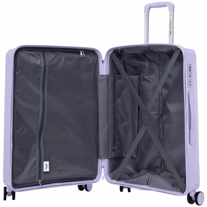 Kelioninis Didelis lagaminas Wings „Cockatiel“ CKT02 šviesus (beige)