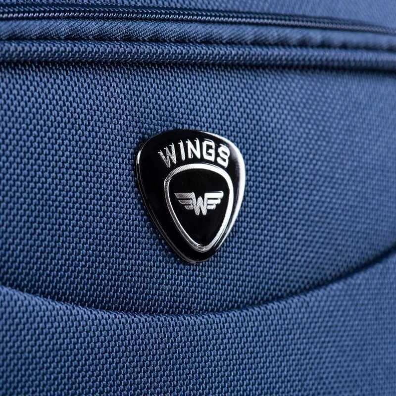 Kelioninis Didelis su 2 ratukais šviesiai rudas lagaminas Wings BS6802-2