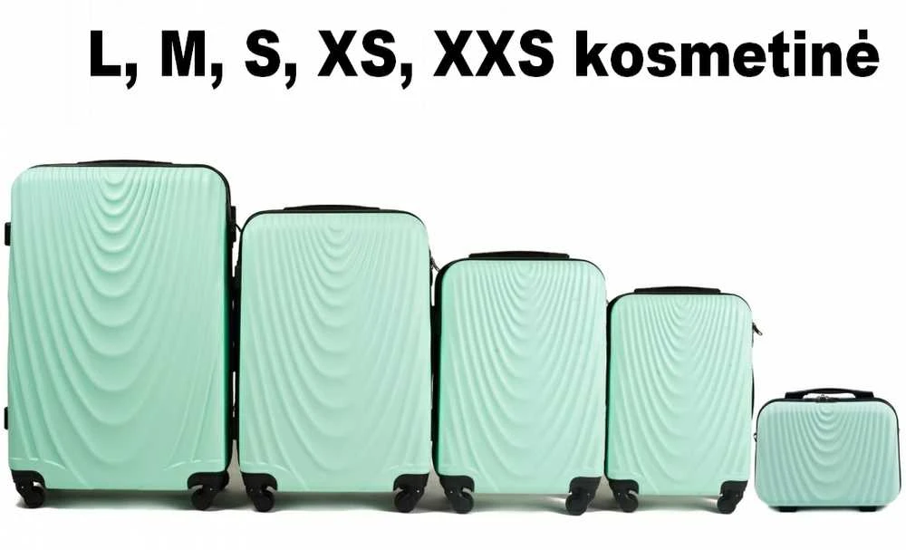 Kelioninis Mažas šviesiai žalias lagaminas Wings 304XS (rankiniam bagažui)