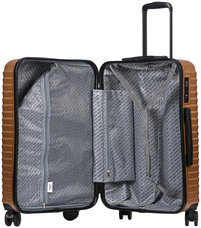 Kelioninis Nedidelis lagaminas Wings PC140 aukso spalvos
