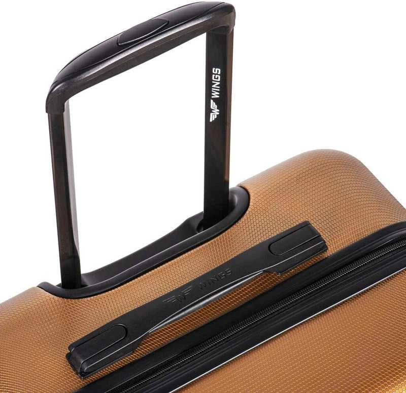 Kelioninis Nedidelis lagaminas Wings PC140 aukso spalvos