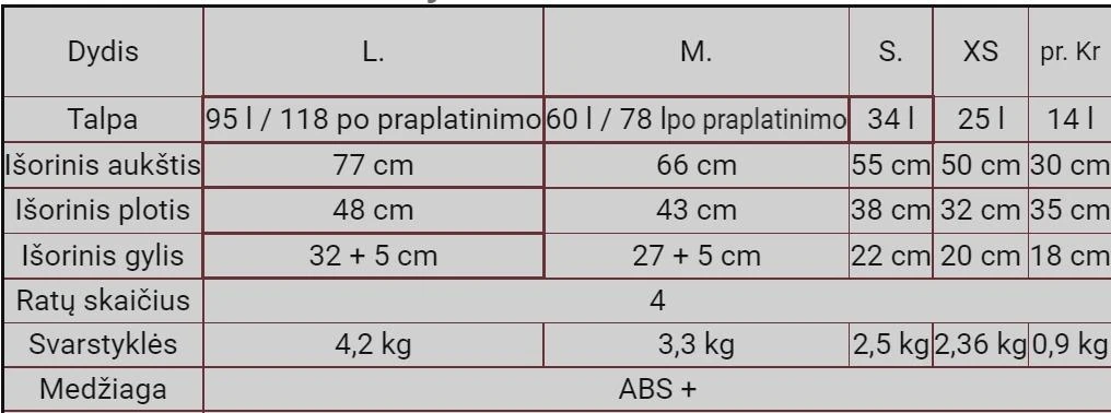 Kelioninis Nedidelis "Šampaninis" lagaminas Wings 304S (rankiniam bagažui)
