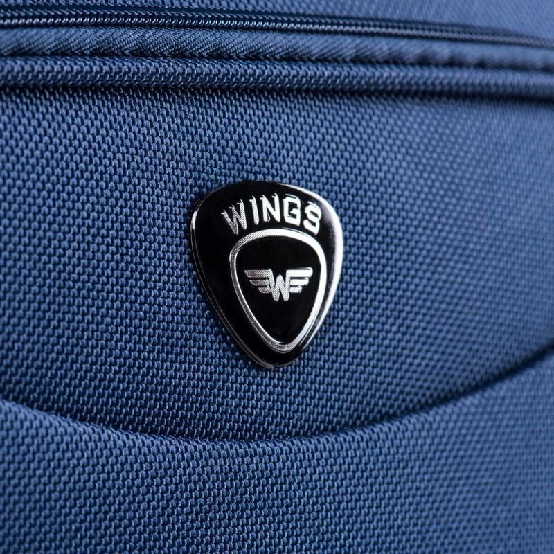 Kelioninis Nedidelis su 2 ratukais mėlynas lagaminas Wings BS6802-2 (rankiniam bagažui)