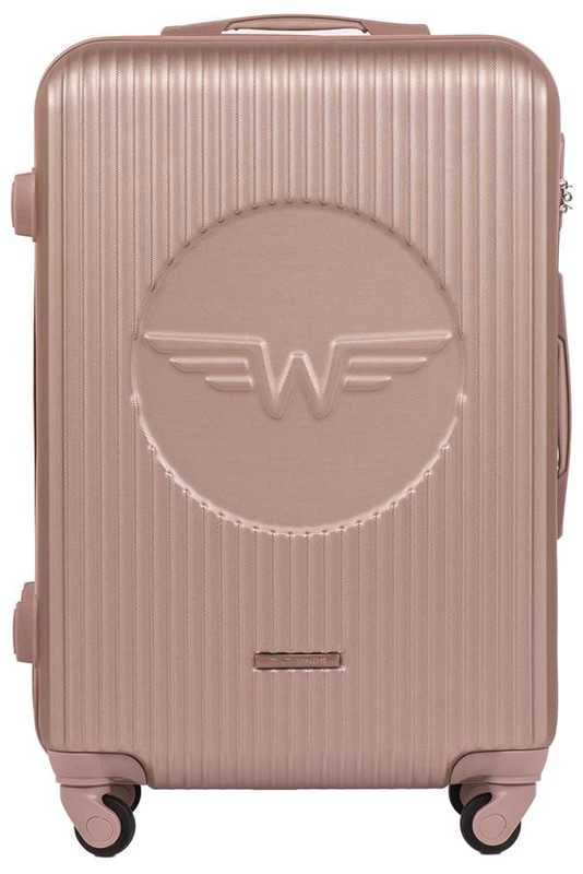 Kelioninis Nedidelis šviesiai ružavas (rose auksinis) lagaminas Wings SWL01 (rankiniam bagažui) S dydis