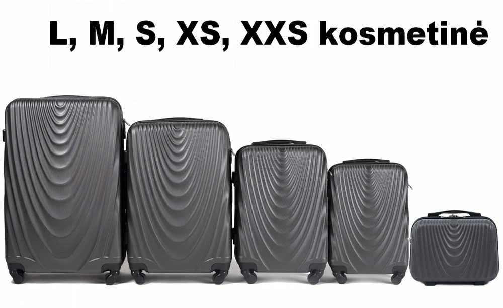Kelioninis Vidutinio dydžio "Šampaninis" lagaminas Wings 304M