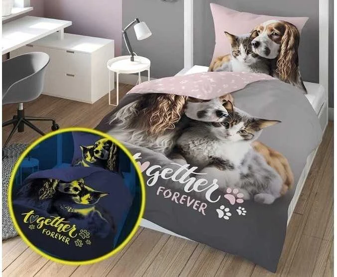 Detexpol Medvilninė tamsoje šviečianti patalynė Kartu 4636