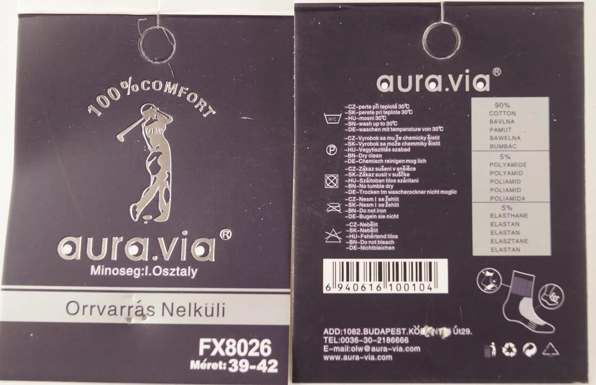 Vyriškos Aura.via kojinės 8026 (5poros)