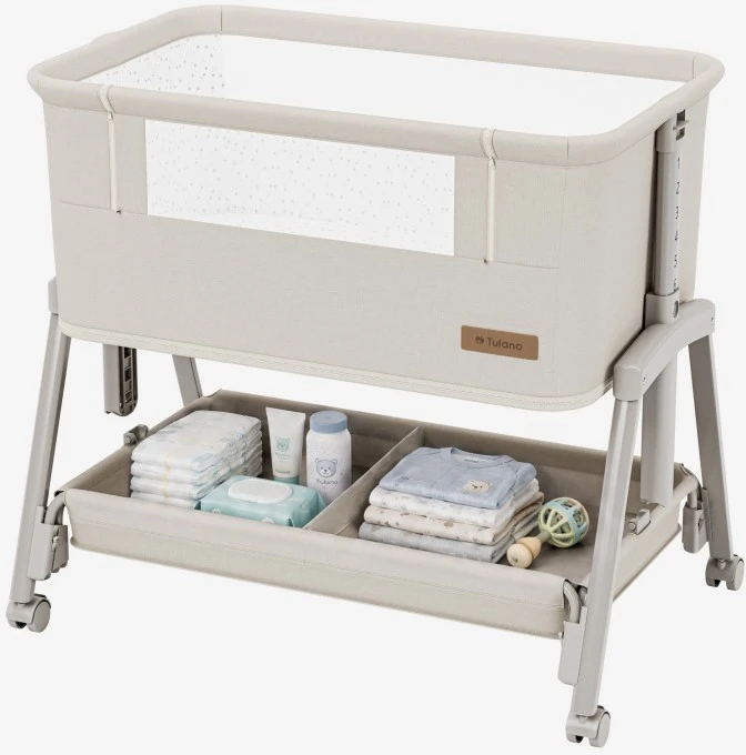 Bedside travel cot Dream 55 rusvai gelsvas