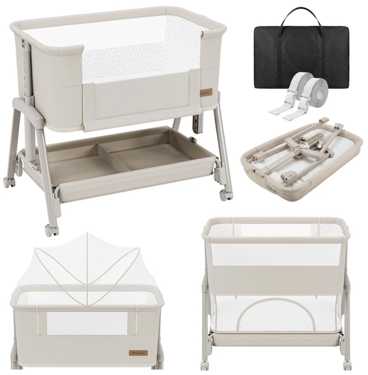 Bedside travel cot Dream 55 rusvai gelsvas