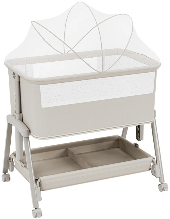 Bedside travel cot Dream 55 rusvai gelsvas
