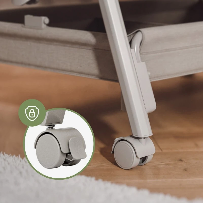 Bedside travel cot Dream 55 rusvai gelsvas