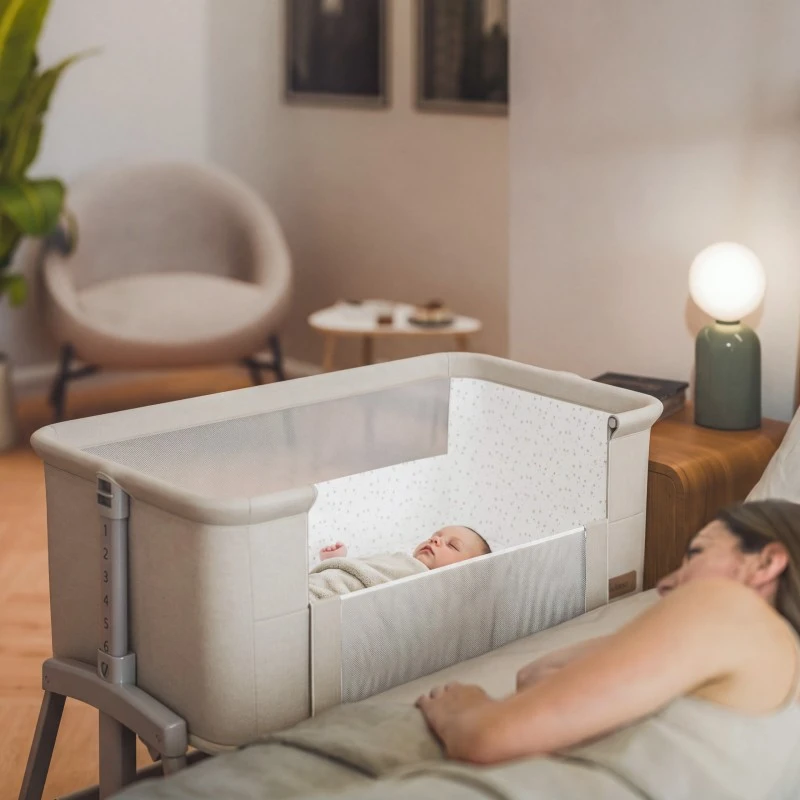 Bedside travel cot Dream 55 rusvai gelsvas