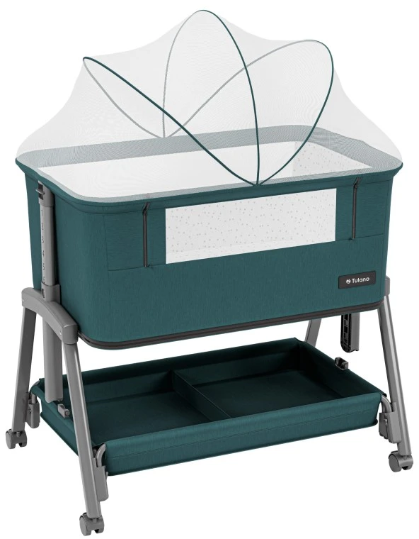 Bedside travel cot Dream 55 Žalias
