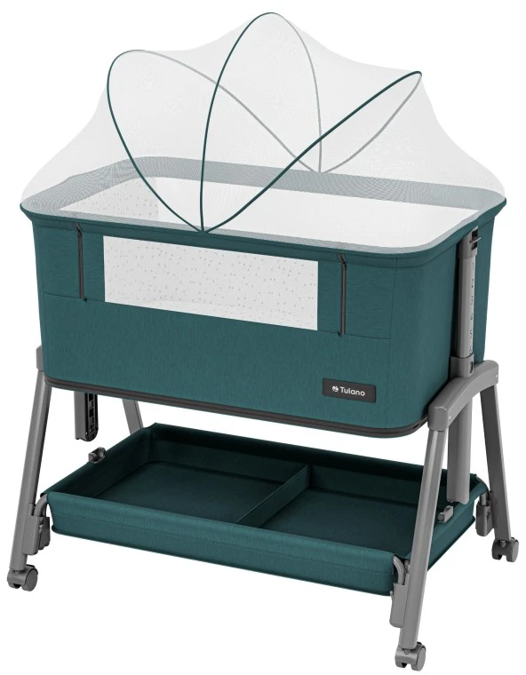 Bedside travel cot Dream 55 Žalias