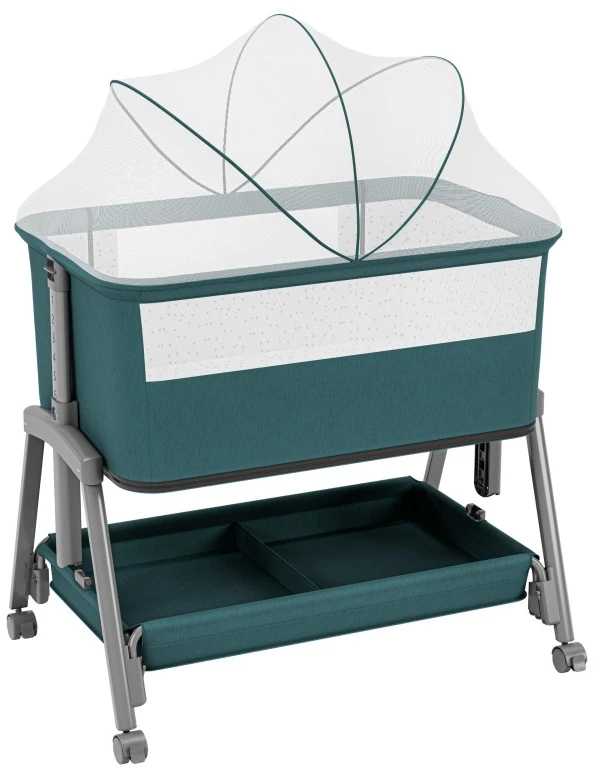 Bedside travel cot Dream 55 Žalias