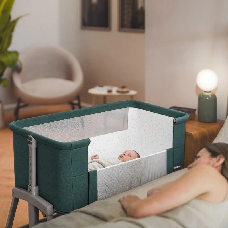 Bedside travel cot Dream 55 Žalias