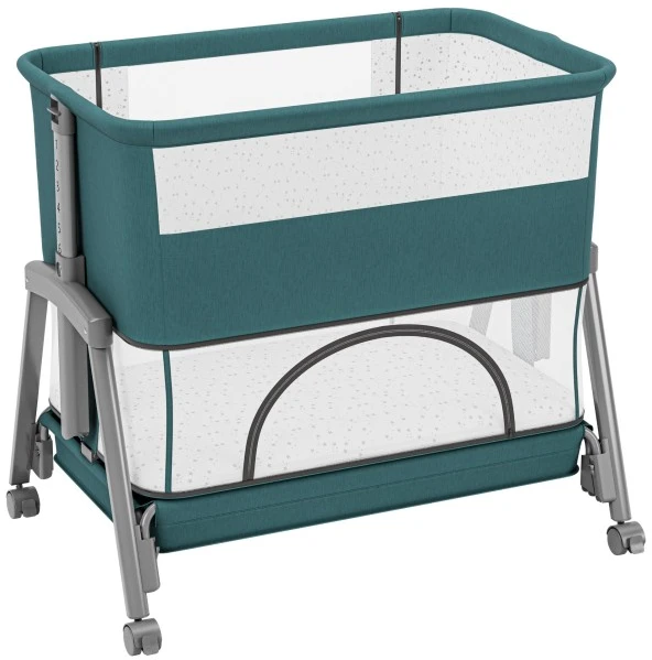 Bedside travel cot Dream 55 Žalias