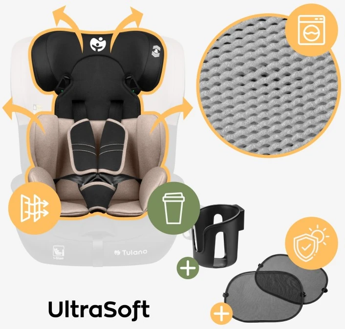 Car seat Zooma 45 rusvai gelsvas