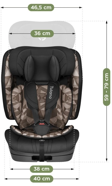 Car seat Zooma 55 Juodas-Taupe
