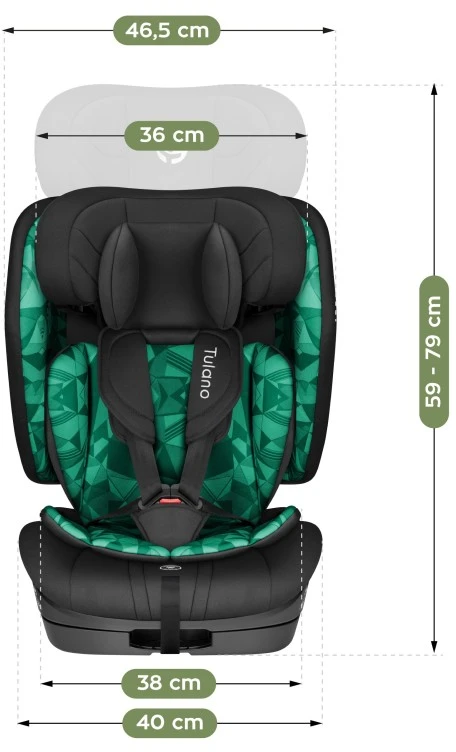 Car seat Zooma 55 Juodas-Žalias