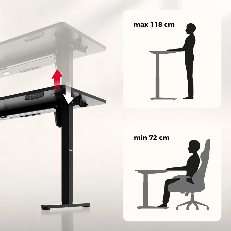 Electric desk Hero 9.3 Juodas