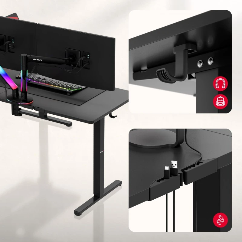 Electric desk Hero 9.3 Juodas