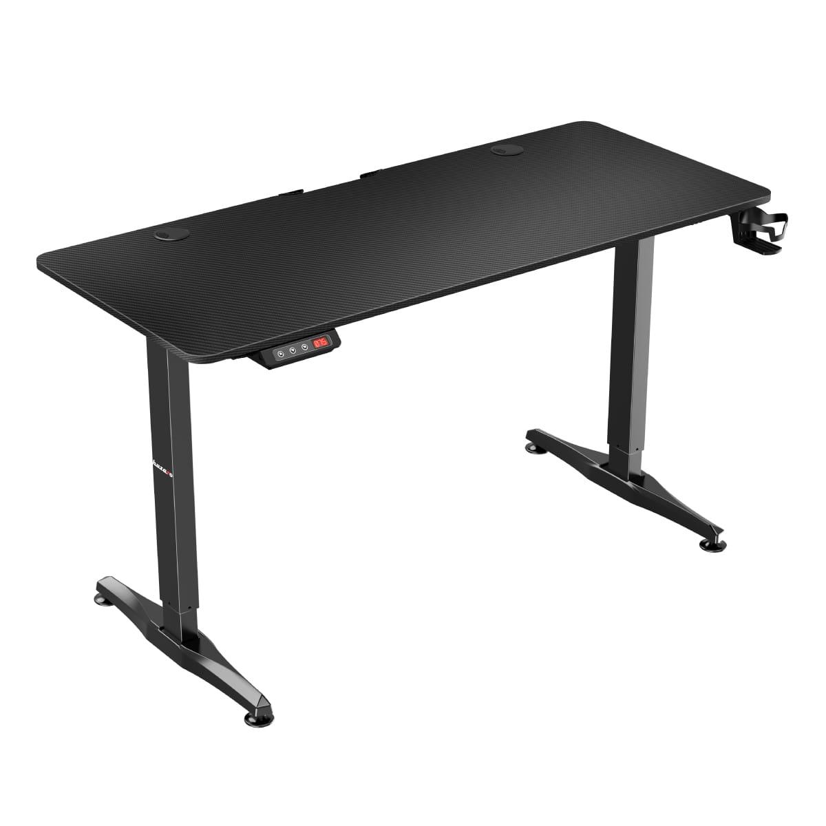 Žaidimų stalas Huzaro Hero 8.5 Gaming Desk, Motorizuotas, Reguliuojamo aukščio 740-1190mm, Juodos spalvos