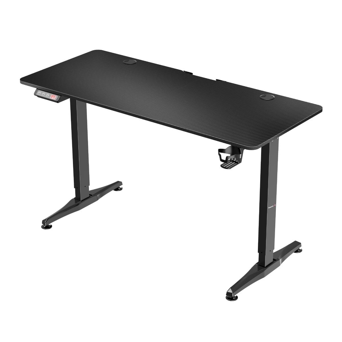Žaidimų stalas Huzaro Hero 8.5 Gaming Desk, Motorizuotas, Reguliuojamo aukščio 740-1190mm, Juodos spalvos