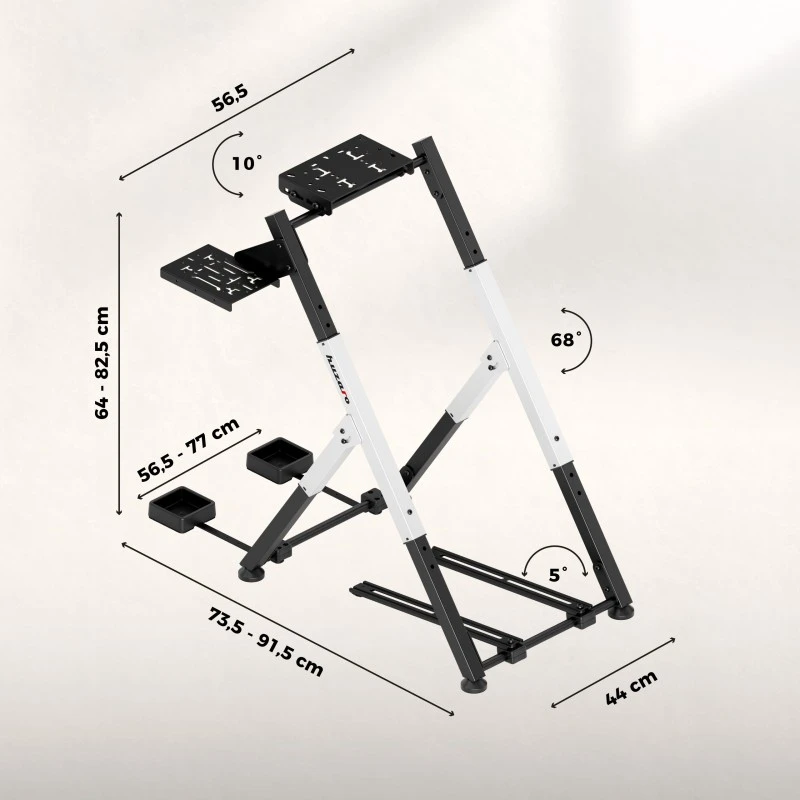 Folding sim racing frame Speed 2.5 Baltas