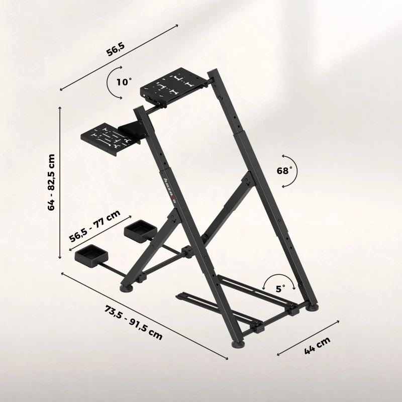 Folding sim racing frame Speed 2.5 Juodas