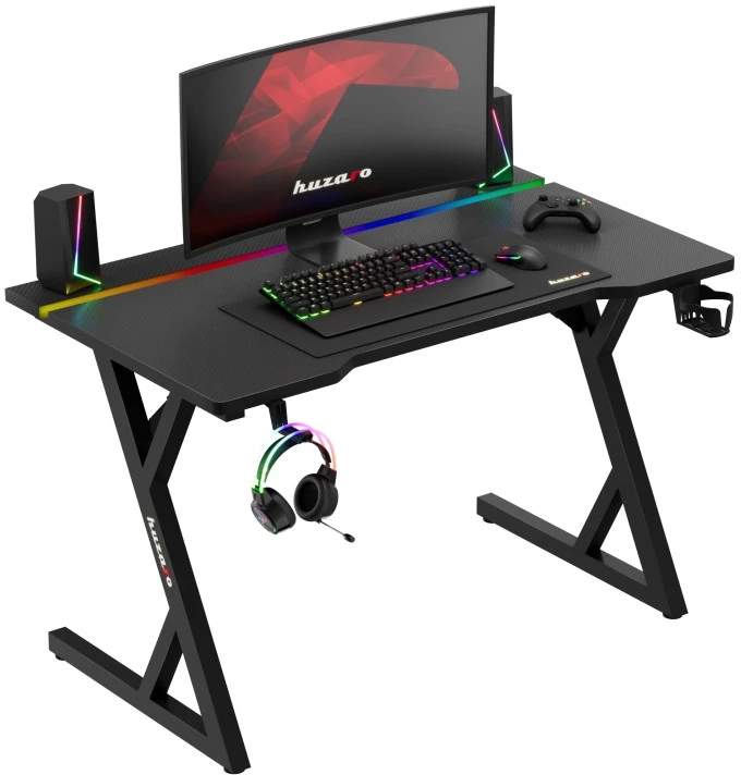 Gaming Desk Huzaro Hero 2.4 RGB Juodas