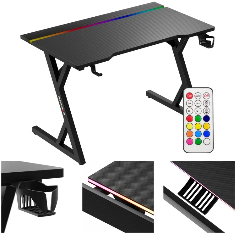 Gaming Desk Huzaro Hero 2.4 RGB Juodas