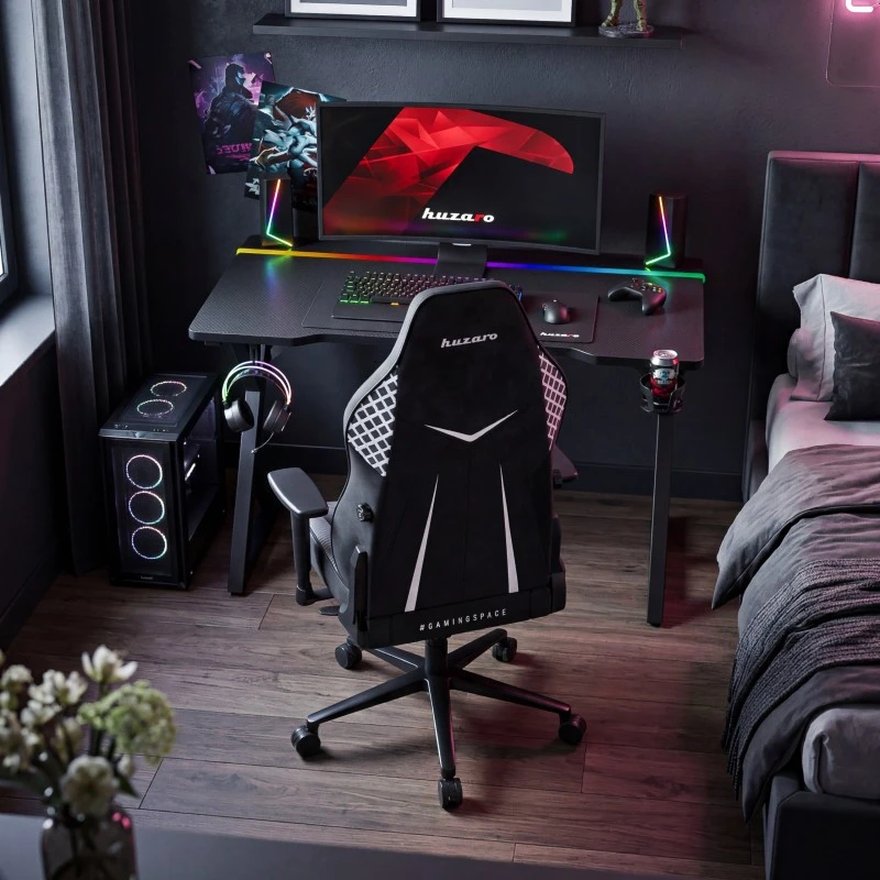 Gaming Desk Huzaro Hero 2.4 RGB Juodas