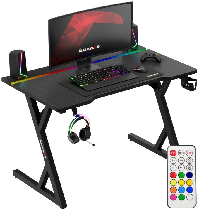 Gaming Desk Huzaro Hero 2.4 RGB Juodas