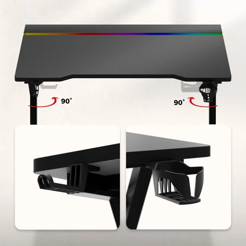 Gaming Desk Huzaro Hero 2.4 RGB Juodas