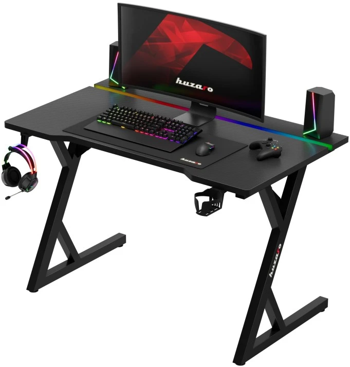 Gaming Desk Huzaro Hero 2.4 RGB Juodas