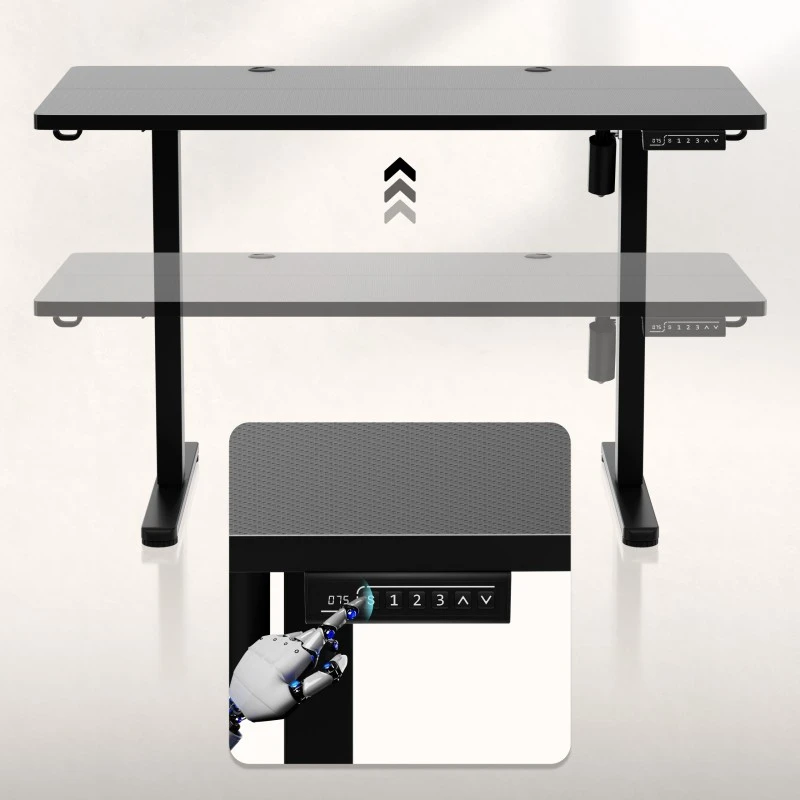 Electric gaming desk Hero 8.1 Juodas
