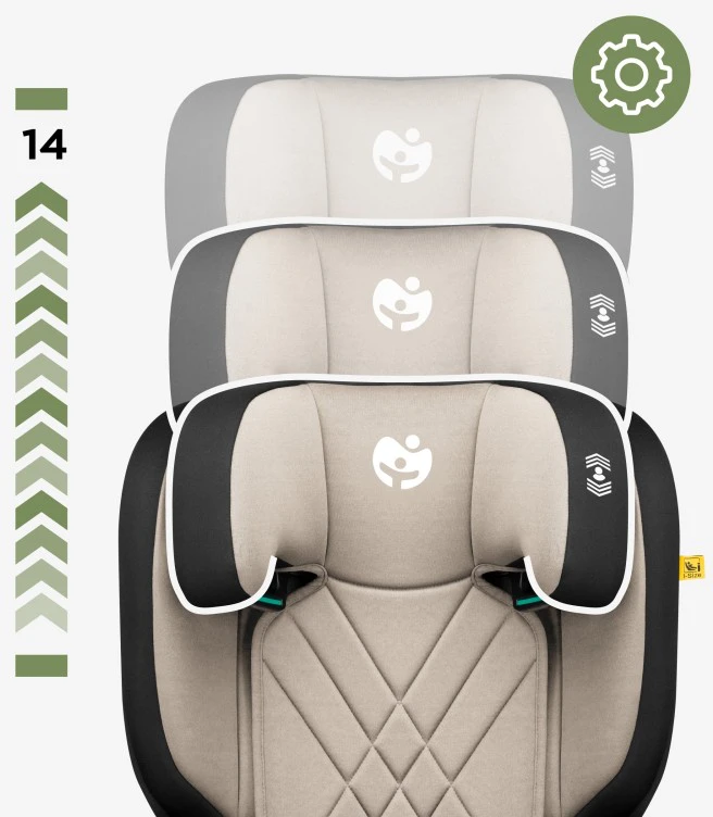 Ecotoys Baby car seat 2-in-1 100 -150 cm Joy 45 rusvai gelsvas I-Size