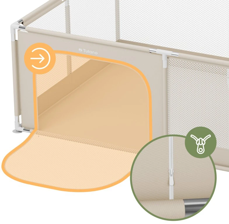 Tulano Baby playpen Cozy 22 rusvai gelsvas - 180 cm