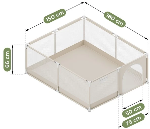 Tulano Baby playpen Cozy 25 rusvai gelsvas - 150 cm