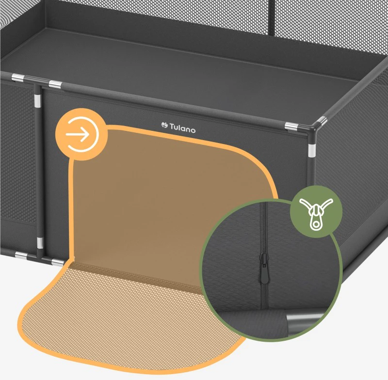 Tulano Baby playpen Cozy 28 Graphite - 200 cm