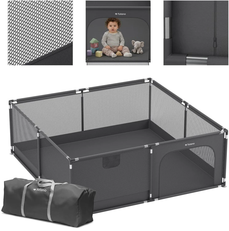 Tulano Baby playpen Cozy 28 Graphite - 200 cm