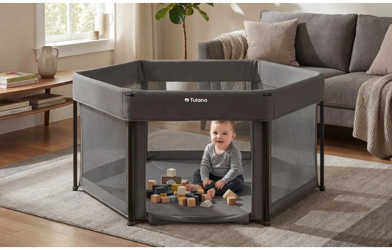 King Kids Kūdikių žaidimų aptvaras Cozy 30 grafito spalvos
