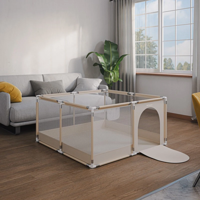 King Kids Baby playpen Cozy 20 rusvai gelsvas - 130 cm