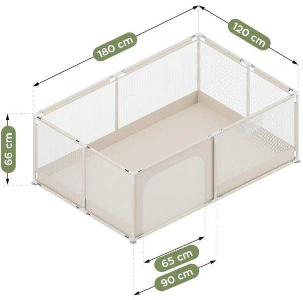 Tulano Baby playpen Cozy 22 rusvai gelsvas - 180 cm