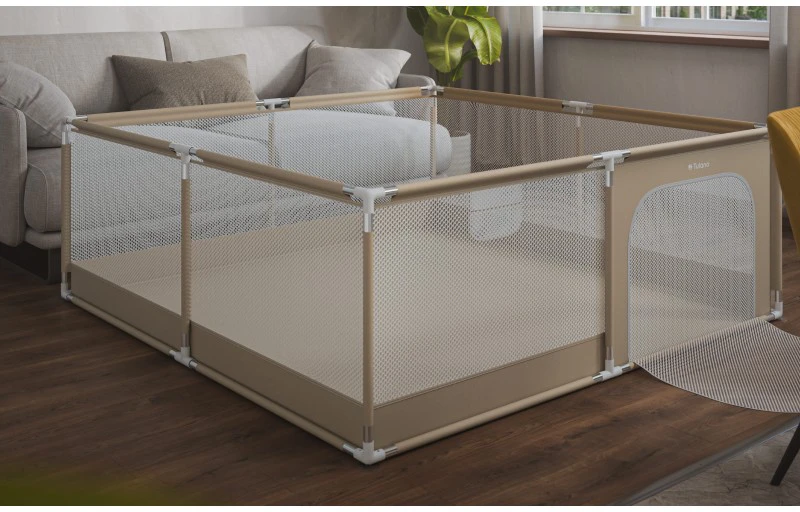 King Kids Baby playpen Cozy 28 rusvai gelsvas - 200 cm
