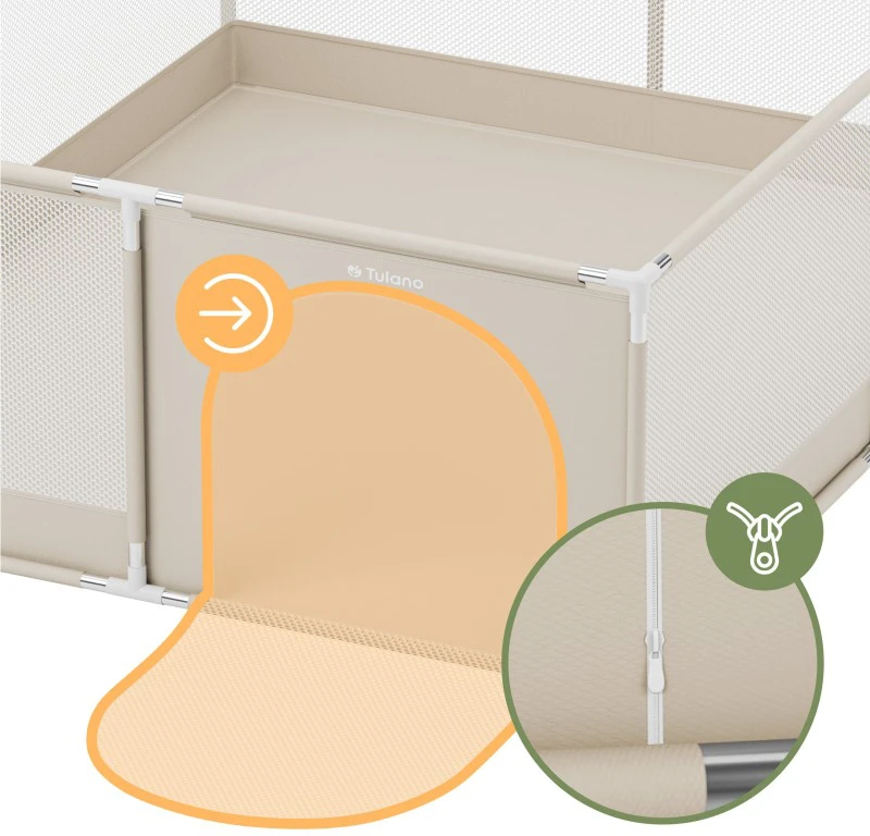Tulano Baby playpen Cozy 25 rusvai gelsvas - 150 cm